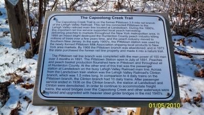 The Capoolong Creek Trail Marker. Click for full size. The Capoolong Creek Trail Marker image. Click for full size.