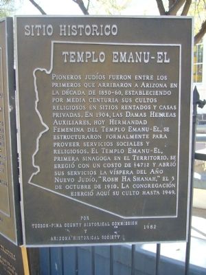 Temple Emanu-El Marker image. Click for full size.