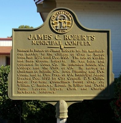 James C. Roberts Municipal Complex Marker. Click for full size. James C. Roberts Municipal Complex Marker image. Click for full size.