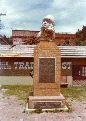 Wild Bill Marker, prior to re-cast in bronze. Click for full size. Wild Bill Marker, prior to re-cast in bronze image. Click for full size.