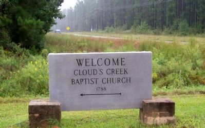 Cloud's Creek Baptist Church Granite Sign image. Click for full size.