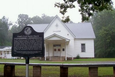 Cloud's Creek Baptist Church and Marker image. Click for full size.