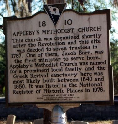 Appleby's Methodist Church Marker. Click for full size. Appleby's Methodist Church Marker image. Click for full size.