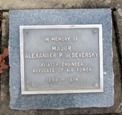Alexander P. de Seversky Marker. Click for full size. Alexander P. de Seversky Marker image. Click for full size.