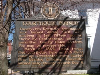Courthouse Burned Marker image. Click for full size.