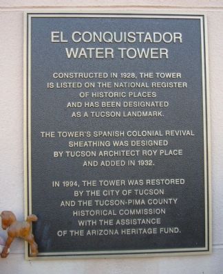 El Conquistador Water Tower Marker image. Click for full size.