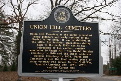 Union Hill Cemetery Marker image. Click for full size.