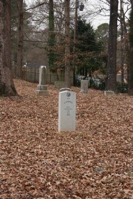 Gravesite of Pvt C. Burrell Co C 20 Ala Inf CSA 1843 - 1900 image. Click for full size.