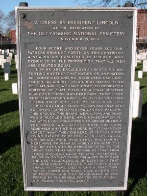 The Gettysburg Address Bronze Plaque. Click for full size. The Gettysburg Address Bronze Plaque image. Click for full size.