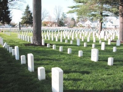 New Albany National Cemetery. Click for full size. New Albany National Cemetery image. Click for full size.