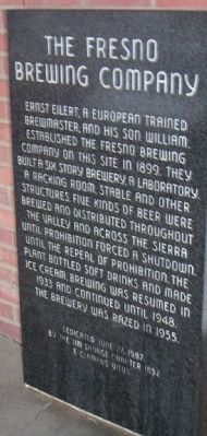 The Fresno Brewing Company Marker image. Click for full size.