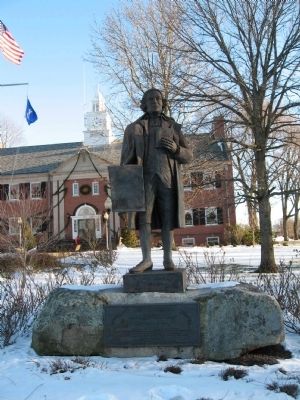 Jonathan Trumbull Statue in front of Trumbull Town Hall image. Click for full size.