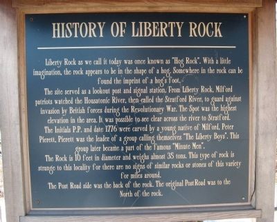 Liberty Rock Marker. Click for full size. Liberty Rock Marker image. Click for full size.