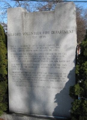 Milford Volunteer Fire Department Marker. Click for full size. Milford Volunteer Fire Department Marker image. Click for full size.