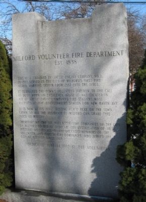 Milford Volunteer Fire Department Marker image. Click for full size.