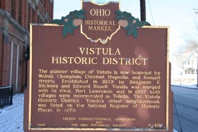 Vistula Historic District Marker image. Click for full size.