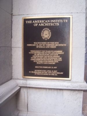 The American Institute of Architects Marker image. Click for full size.