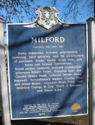 Milford Marker. Click for full size. Milford Marker image. Click for full size.