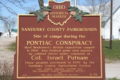Sandusky County Fairgrounds Marker. Click for full size. Sandusky County Fairgrounds Marker image. Click for full size.