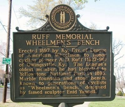 Ruff Memorial Wheelmen's Bench Marker. Click for full size. Ruff Memorial Wheelmen's Bench Marker image. Click for full size.