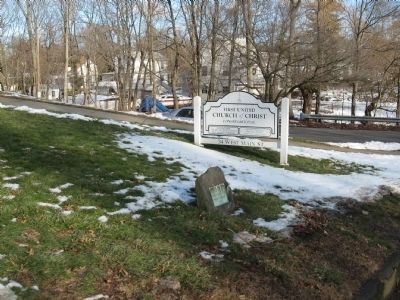 The First Meeting House Marker. Click for full size. The First Meeting House Marker image. Click for full size.