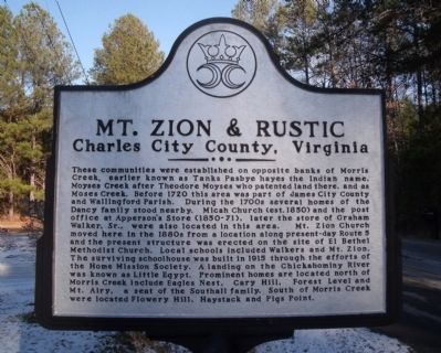 Mt. Zion & Rustic Marker image. Click for full size.