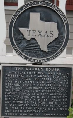 The Radkey House Marker. Click for full size. The Radkey House Marker image. Click for full size.
