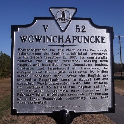 Wowinchapuncke Marker image. Click for full size.