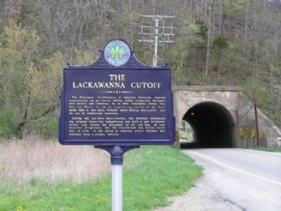 The Lackawanna Cutoff Marker image. Click for full size.