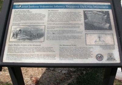 The 32nd Indiana Volunteer Infantry Regiment Civil War Monument Marker image. Click for full size.