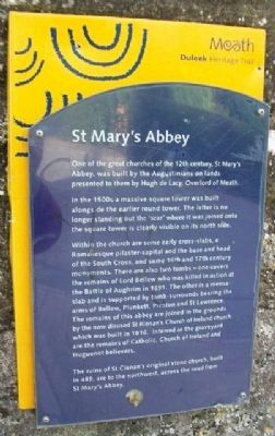 St Mary's Abbey Marker. Click for full size. St Mary's Abbey Marker image. Click for full size.
