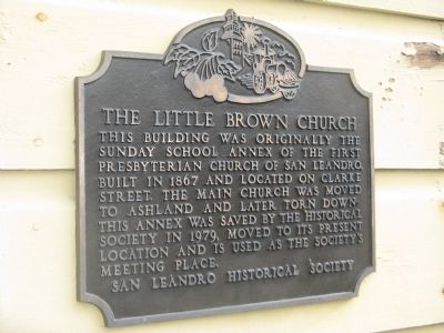 The Little Brown Church Marker. Click for full size. The Little Brown Church Marker image. Click for full size.