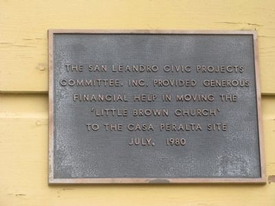 Plaque Mounted to the Left of the Entrance Door. Click for full size. Plaque Mounted to the Left of the Entrance Door image. Click for full size.