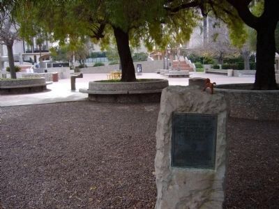 Commemorating the Raising of the First American Flag within the Walled City of Tucson Marker. Click for full size. Commemorating the Raising of the First American Flag within the Walled City of Tucson Marker image. Click for full size.