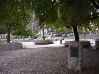 Commemorating the Raising of the First American Flag within the Walled City of Tucson Marker. Click for full size. Commemorating the Raising of the First American Flag within the Walled City of Tucson Marker image. Click for full size.
