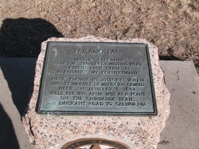 Paisano Pass Marker image. Click for full size.