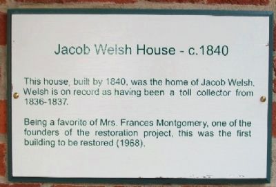 Jacob Welsh House - c.1840 Marker image. Click for full size.
