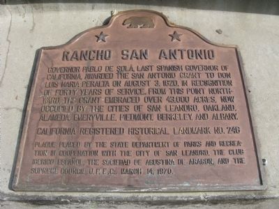 Rancho San Antonio Marker. Click for full size. Rancho San Antonio Marker image. Click for full size.
