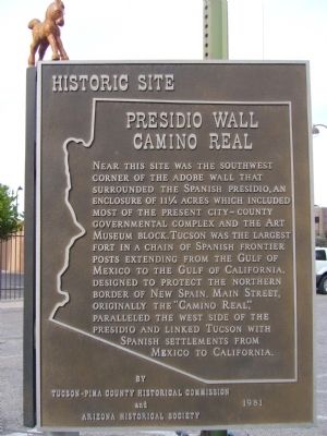 Presidio Wall Camino Real Marker image. Click for full size.