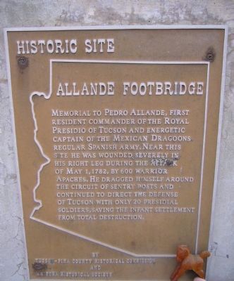 Allande Footbridge Marker image. Click for full size.