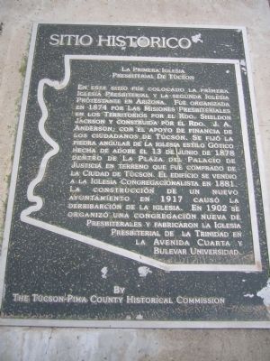 The First Presbyterian Church in Tucson Marker image. Click for full size.