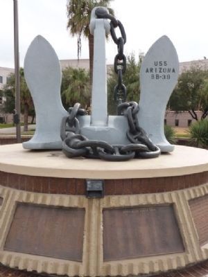 An Anchor from the U.S.S. Arizona image. Click for full size.