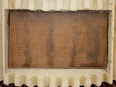 Second Plaque, Naval Casualty List, Third Plaque Clockwise. Click for full size. Second Plaque, Naval Casualty List, Third Plaque Clockwise image. Click for full size.