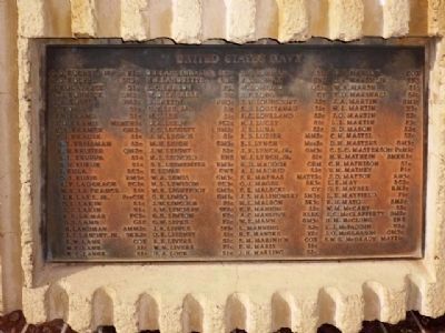 Naval Casualty List, Fifth Plaque Clockwise. Click for full size. Naval Casualty List, Fifth Plaque Clockwise image. Click for full size.