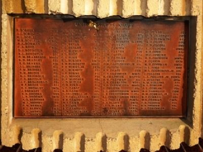 Naval Casualty List, Eleventh Plaque Clockwise. Click for full size. Naval Casualty List, Eleventh Plaque Clockwise image. Click for full size.