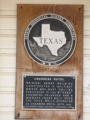 Chambers Hotel Marker image. Click for full size.