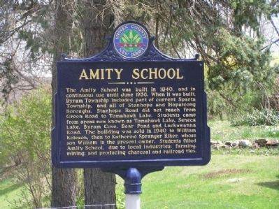 Amity School Marker. Click for full size. Amity School Marker image. Click for full size.