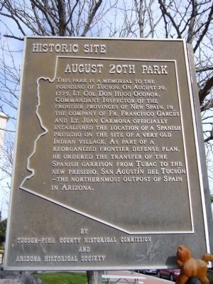 August 20th Park Marker image. Click for full size.