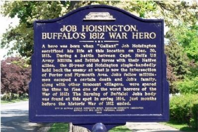 Job Hoisington Buffalo's 1812 War Hero Marker image. Click for full size.