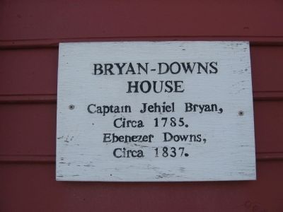 Marker on the Bryan – Downs House image. Click for full size.